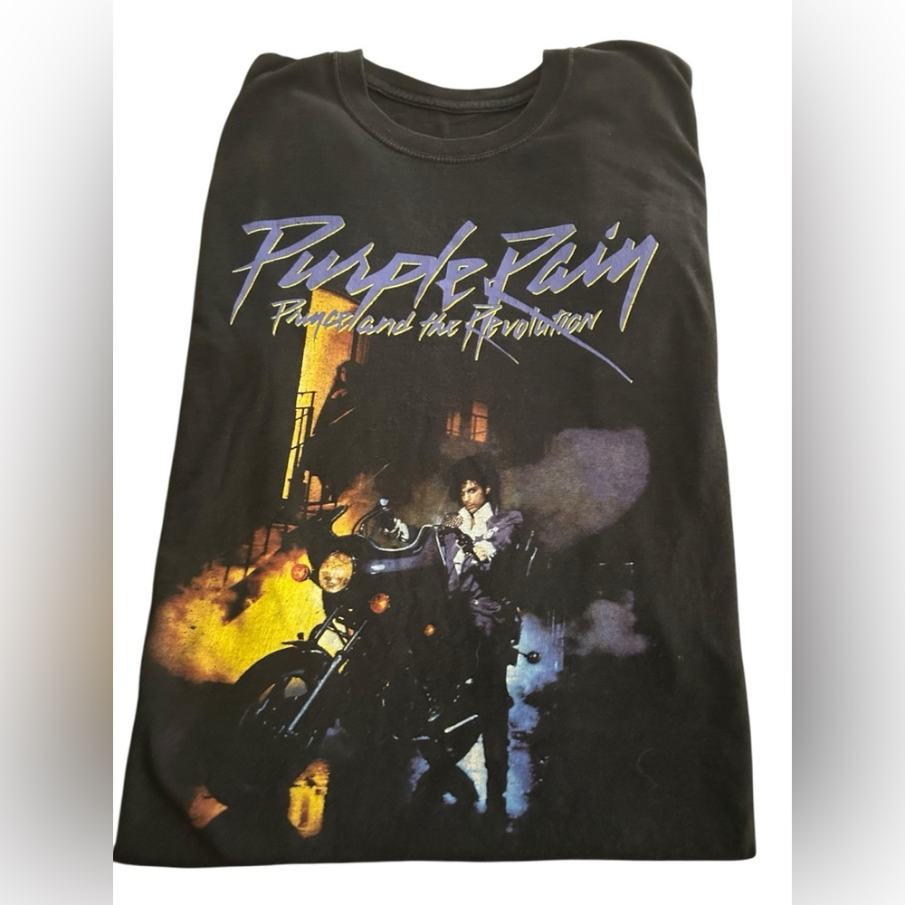 Purple Rain Graphic Tee - Black